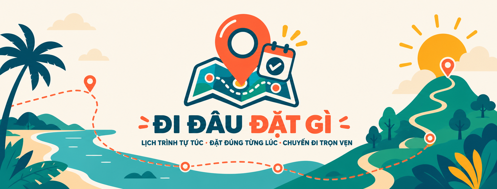 Bản đồ hành trình Đi Đâu Đặt Gì từ biển đến núi